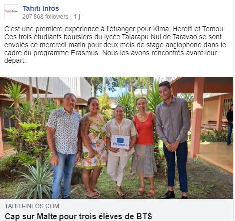 article de "Tahiti Infos"