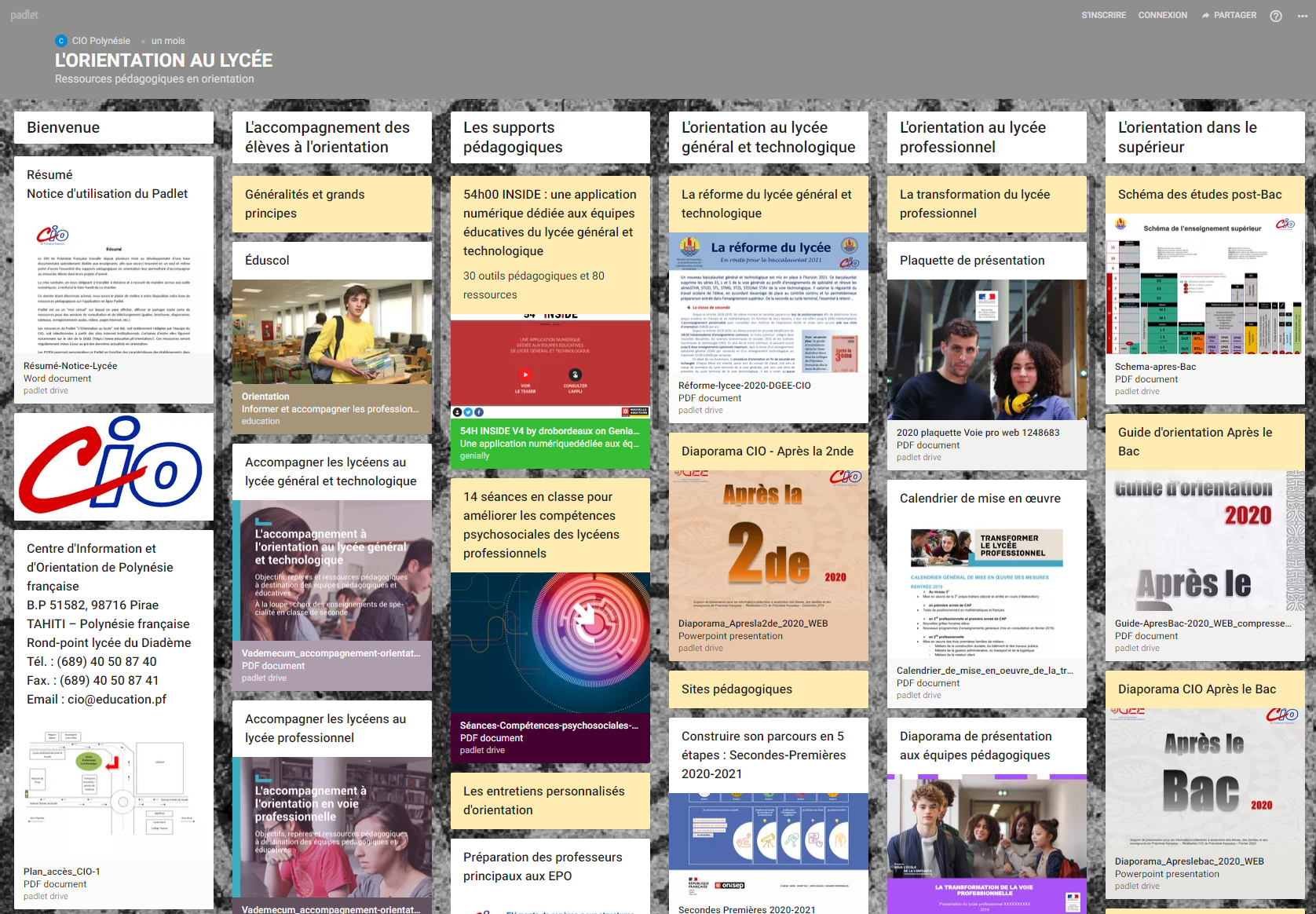 padlet lycee cio